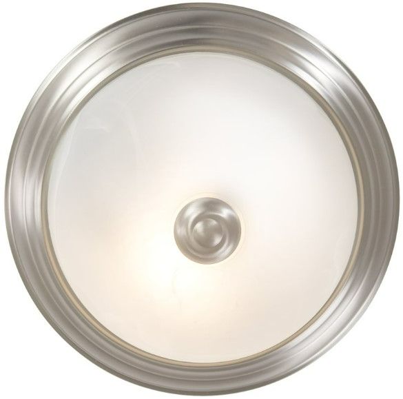 YHD Satin Nickel 1-Light Flush Mount Lighting-3