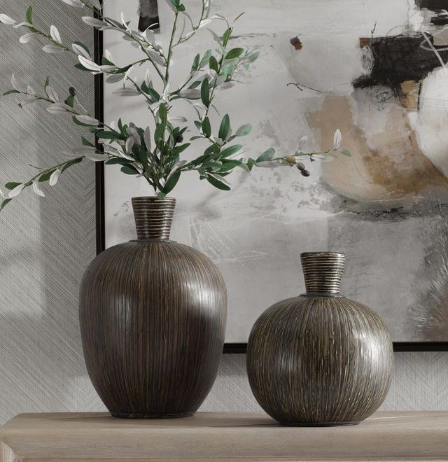 Uttermost® Islander 2-Piece Black Vase Set-1
