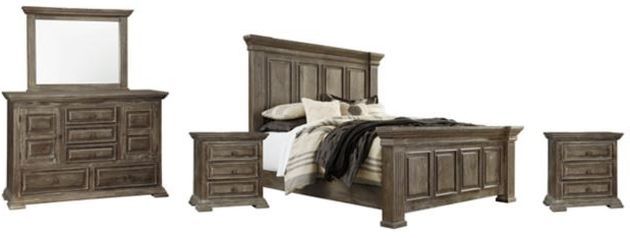 Signature Design by Ashley® Wyndahl 4-Piece Brown Queen Panel Bed Set-0