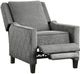 Mazin Furniture Banks II Gray Push-Back Reclining Chair-2