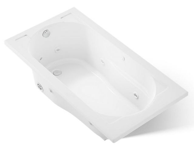 KOHLER® Devonshire® White 60" x 32" Drop-In Whirlpool Bath-0