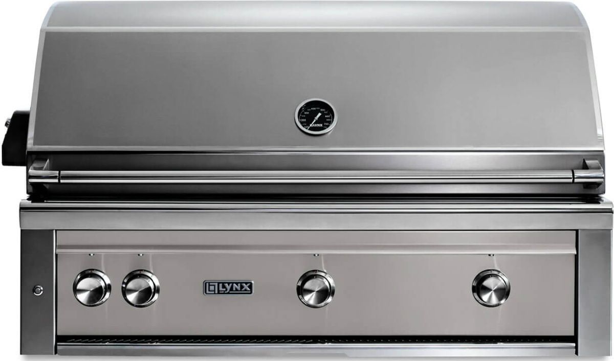 LYNX® Professional 42" 3-Burner Limestone Built-In Liquid Propane Grill with Rotisserie
