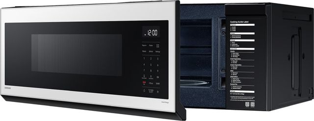 Samsung Bespoke 1.1 Cu. Ft. White Glass Over The Range Microwave-2