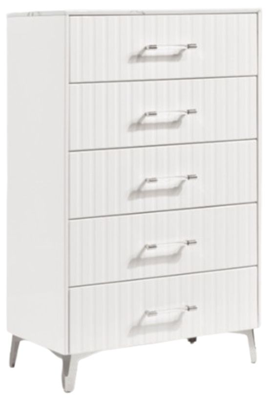 Homelegance® Ripple High Gloss White Chest-0