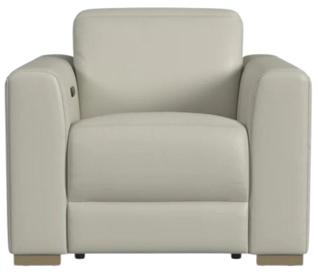Flexsteel® Aurora Coconut Milk Leather Power Recliner with Power Headrest-3