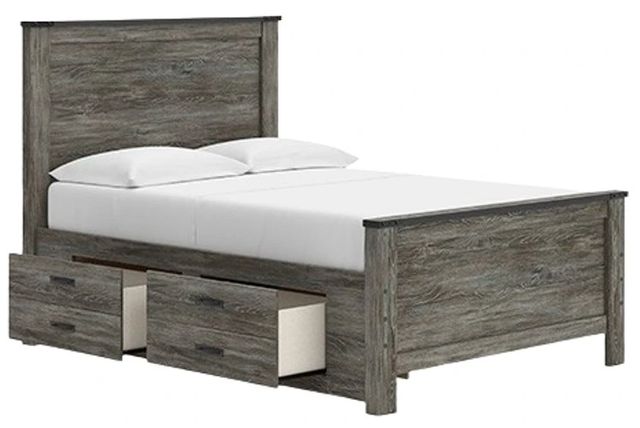Signature Design by Ashley® Frandern Black/Gray Youth Twin Panel Storage Bed-3
