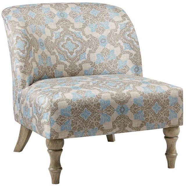 Olliix by Martha Stewart Maribelle Beige/Blue Accent Chair-1