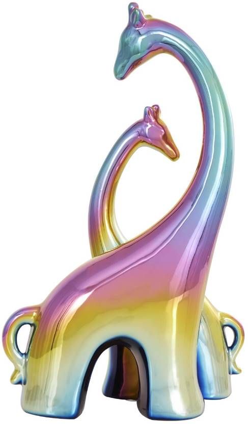 Deco Marche Multi Colored Giraffe Sculpture-1