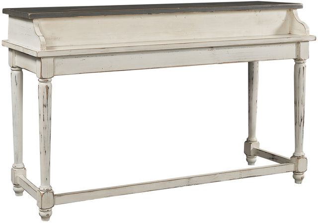 aspenhome® Hinsdale 3-Piece Greywood Console Bar Table Set with Cottonwood Base-2