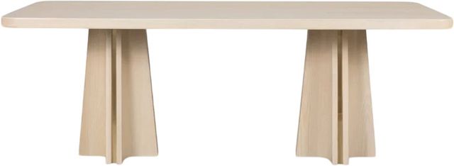Modus Furniture Zinnia White Sand Double Pedestal Dining Table-2