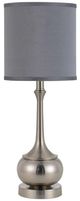 Cal® Lighting & Accessories Tapron Brushed Steel/Gray Accent Lamp-0