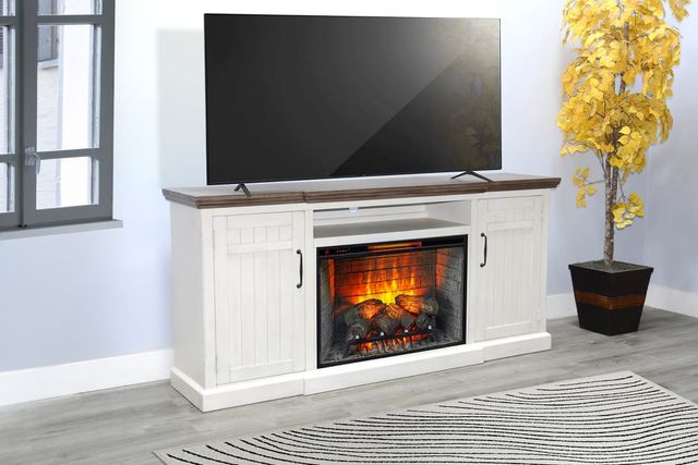 Sunny Designs™ Pasadena Buckskin/Marble White 72" TV Console-1