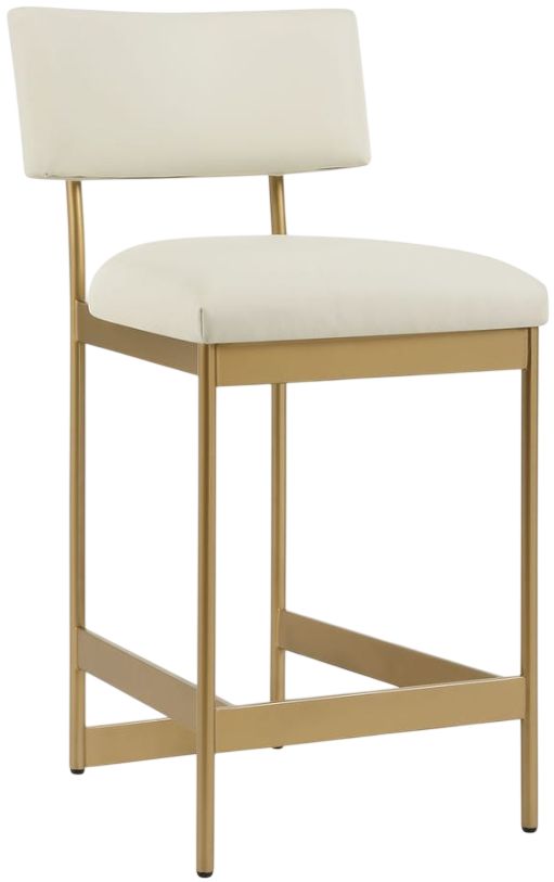 Uttermost® Apsley Gold/White Counter Stool-0