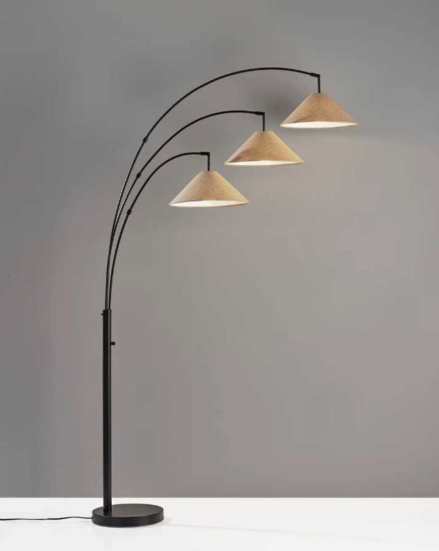 Adesso® Braxton Dark Bronze 3-Arm Arc Floor Lamp-4
