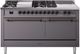 Ilve® Nostalgie II Series 60" Graphite Matte Pro Style Dual Fuel Range-0