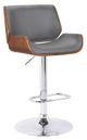 Armen Living London Grey Adjustable Swivel Bar Stool-0