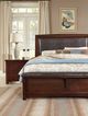 Vaughan-Bassett Transitions Dark Cherry Queen Upholstered Footboard-1