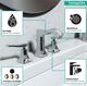 Hansgrohe Metris C Chrome Widespread Faucet 100 with Pop-Up Drain-3