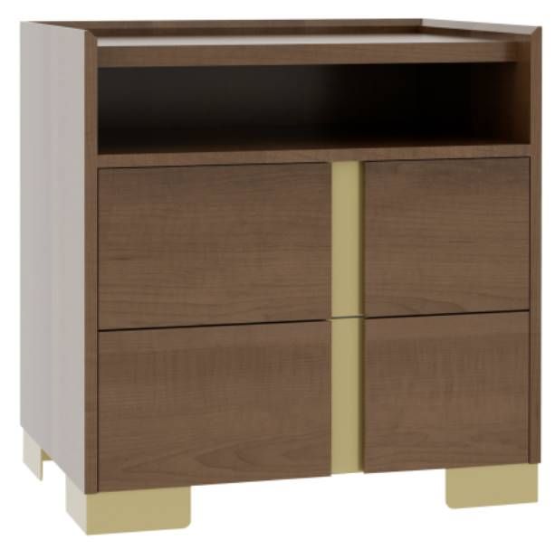 Country View Woodworking Verrado 28" Metal Legs Nightstand with Opening-0
