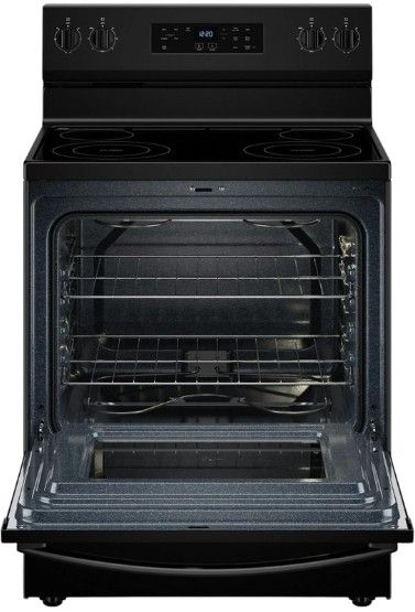 Whirlpool® 30" Black Freestanding Electric Range with Self Clean-1