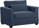 American Wholesale Furniture Cassian Indigo Chair and a Half-0