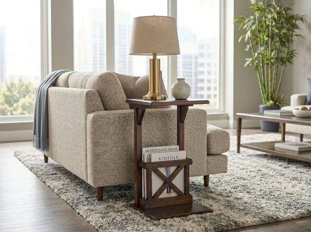 Sunny Designs™ Savannah Antique Charcoal Mate Sofa Table-1