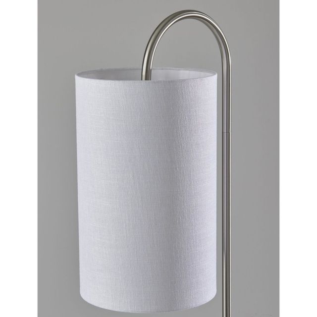 Adesso® Leonard Brushed Steel Shelf Floor Lamp-1