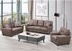 Mazin Furniture Misha 3-Piece Brown Leather Sofa Set-4
