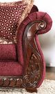 Furniture of America® Tabitha Wine/Dark Cherry Sofa and Loveseat-4