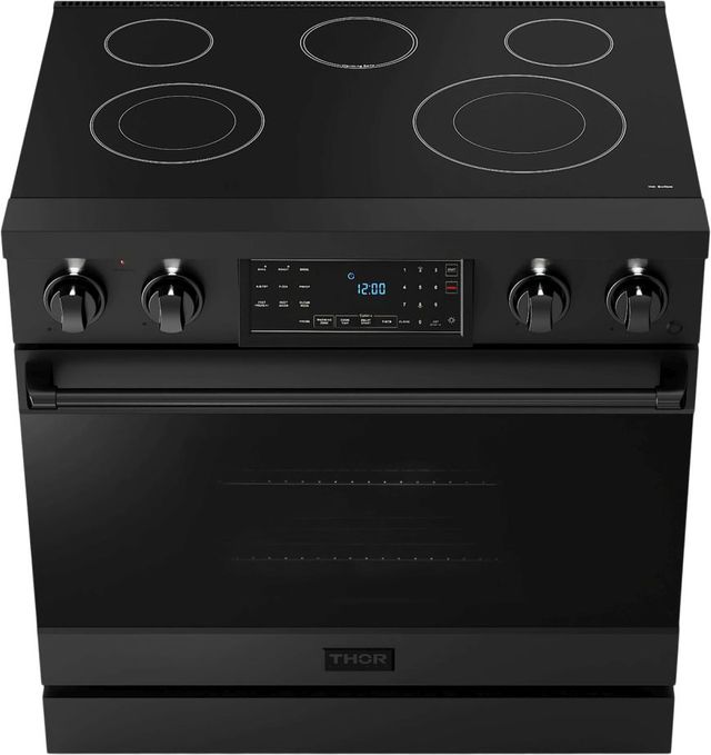 Thor Kitchen® Gordon Ramsay Series 36" Matte Black Pro Style Electric Range-1