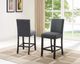 Brassex Inc. Avery 2-Piece Black/Grey 24'' Bar Stool Set-1