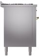 Ilve® Nostalgie II Series 60" Stainless Steel Pro Style Dual Fuel Range-2