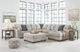 Benchcraft® Ardsley 2-Piece Pewter Sectional with Ottoman-3