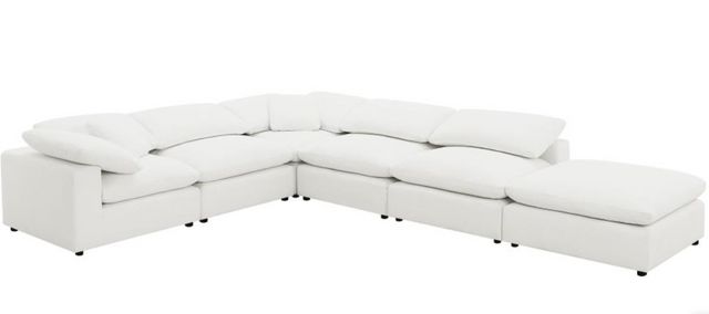 Coaster® Raleigh 6-Piece Ivory Boucle Modular Sectional Set