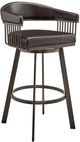 Armen Living Chelsea Chocolate/Java Brown Swivel Counter Stool-0