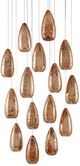 Currey & Company Rame Multi-Drop Copper/Painted Silver Pendant Lighting-1