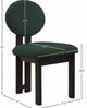Meridian Furniture Napa Green/Black Boucle Upholstered Dining Chair-4