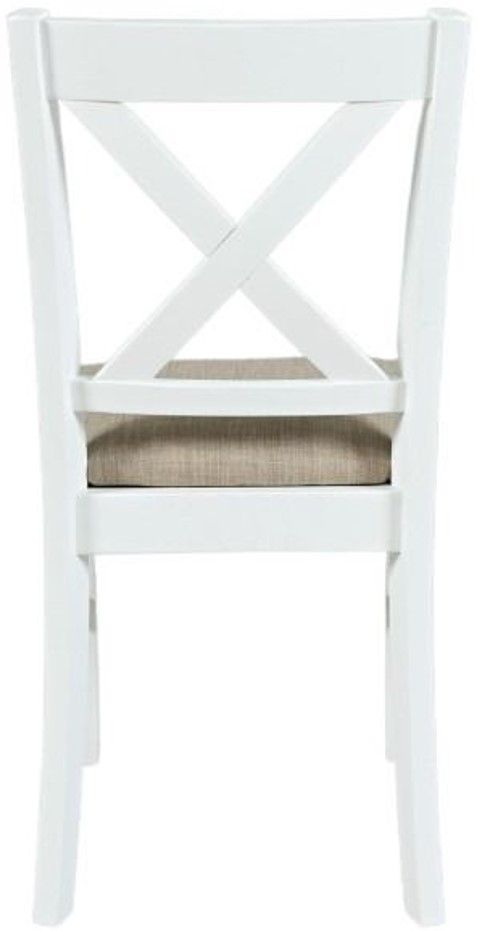 Jofran Inc. Hobson Beige/White X-Back Desk Chair-3