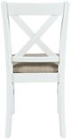 Jofran Inc. Hobson Beige/White X-Back Desk Chair-3