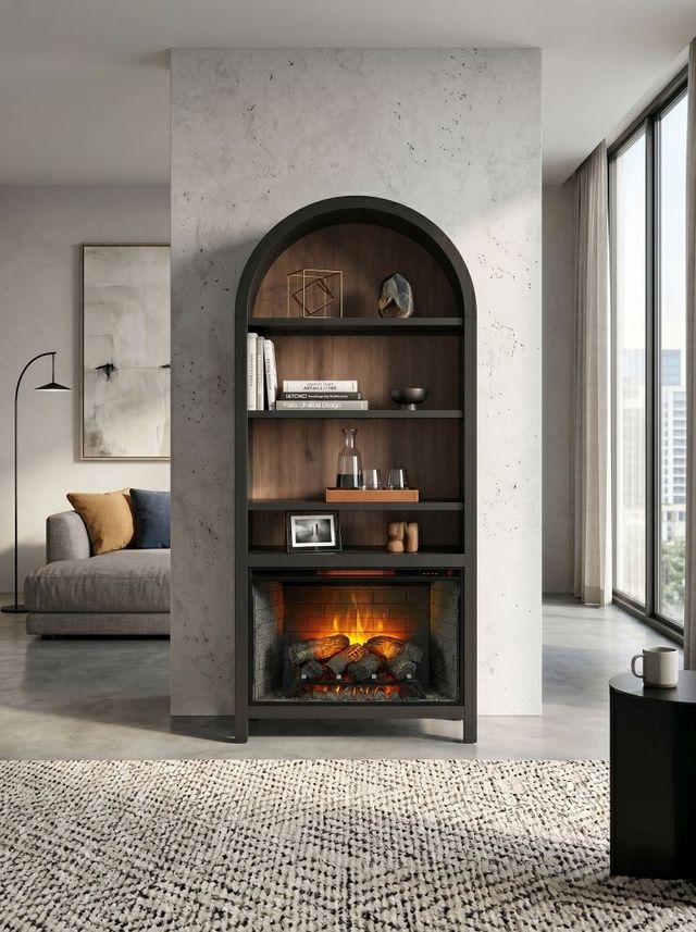 Sunny Designs™ Chill Black Magic/Buckskin Arch Bookcase-4