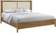 Bernards Memoirs Brown King Upholstered Panel Bed-0