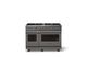 Viking® 5 Series 48" Damascus Gray Pro Style Gas (NG) Range with Polished Chrome Trim-3