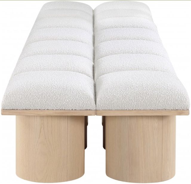 Meridian Furniture Pavilion 12-Piece Cream/Natural93" Modular Bench Set-2
