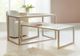 Hooker® Furniture Susan G. Komen Glass Top Blossoming Hope Writing Desk with Gold Base-1