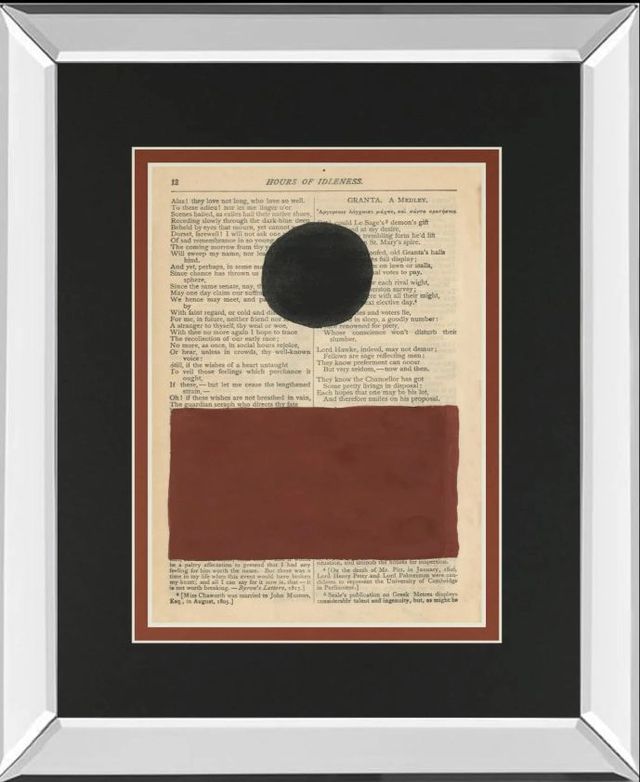 Classy Art Modern Prose II by RenŽe W. Stramel Mirror Framed Wall Art-0