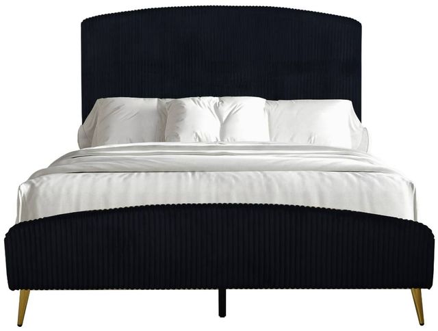 New Classic® Home Furnishings Kailani Black Upholstered Queen Panel Bed-2