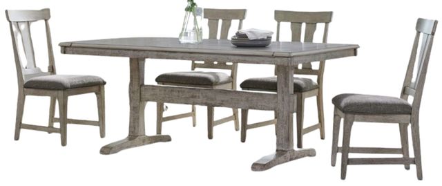Liberty Furniture Hallendale 5-Piece Gravel/Gravel Wash Dining Table Set-0