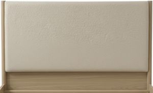 Elements International Jonas Natural/White Queen Upholstered Headboard