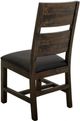 International Furniture Direct Teak Stained Dark Dining Side Chair-4