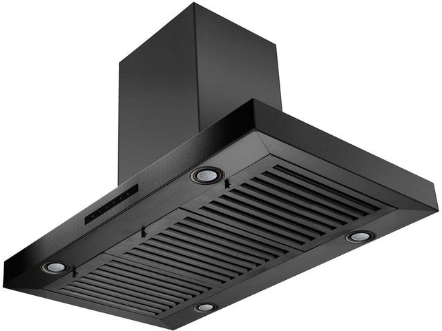 ZLINE 30" Black Stainless Steel Convertible Island Mount Range Hood-2
